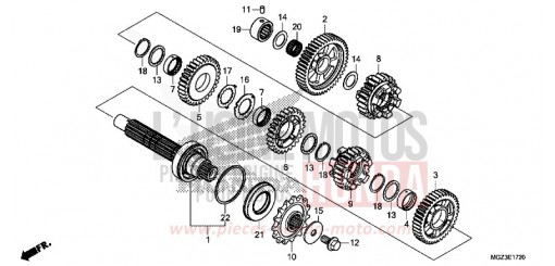 TRANSMISSION (COUNTERSHAFT) CBR500RAE de 2014